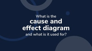 What is a cause and effect diagram and what is it for?